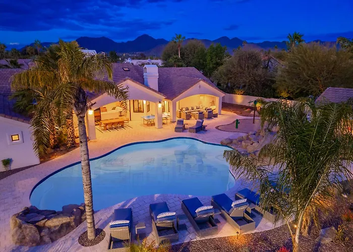 4million Designer Waterslidewonderlandtheatregymsportcourtshuffleboard Court Villa Scottsdale